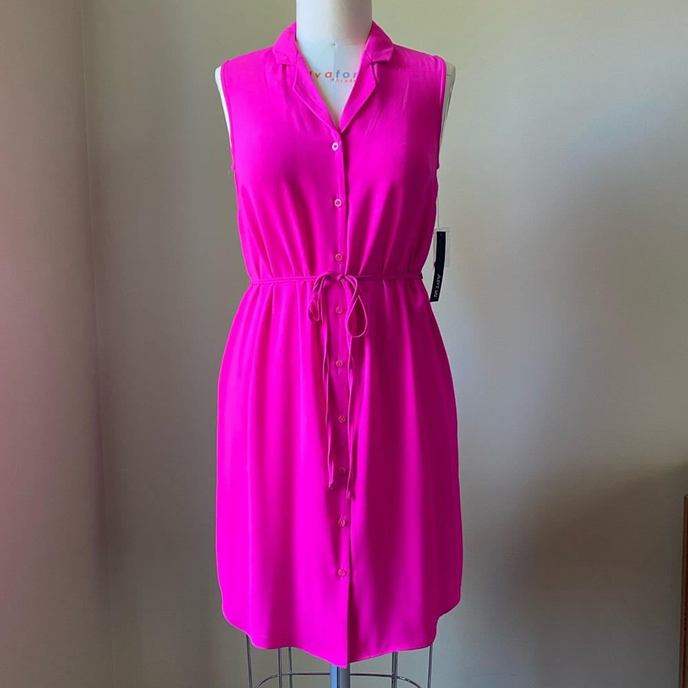 Apt 9 Fuchsia Pink Shirt Dress